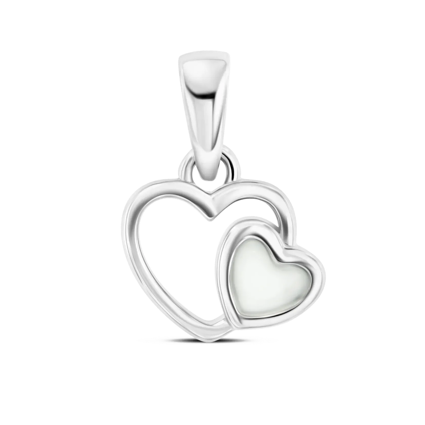 Heart to Heart | Muttermilch Anhänger Silber