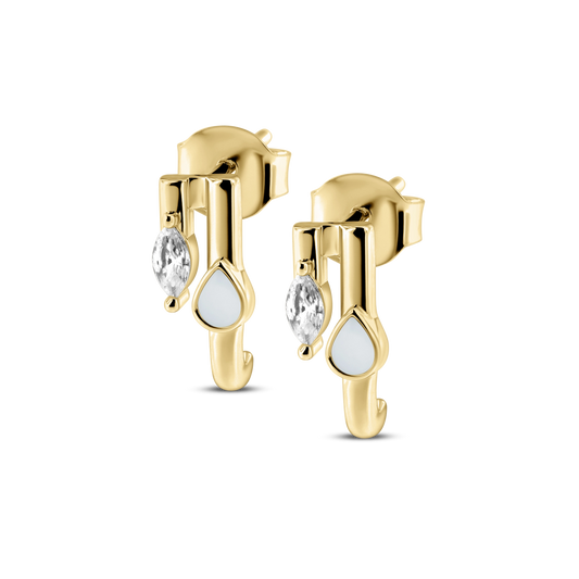 Naomi | Muttermilch Ohrstecker Gold