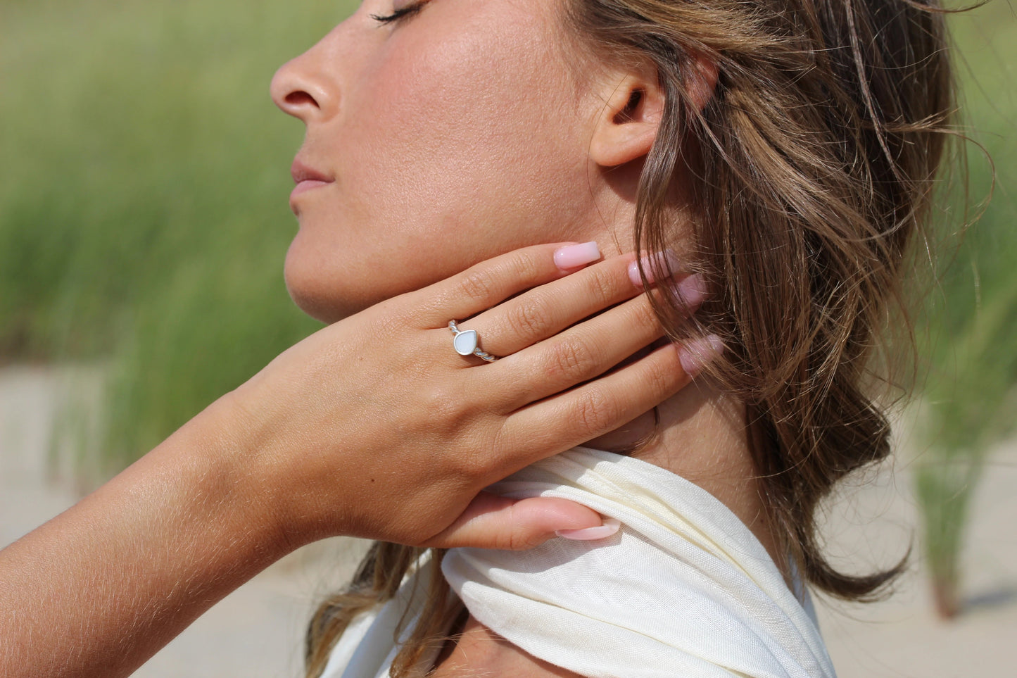 Turning Droplet | Muttermilchring Silber