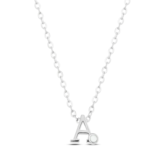 Anna | Muttermilch Initial Ketting Silber